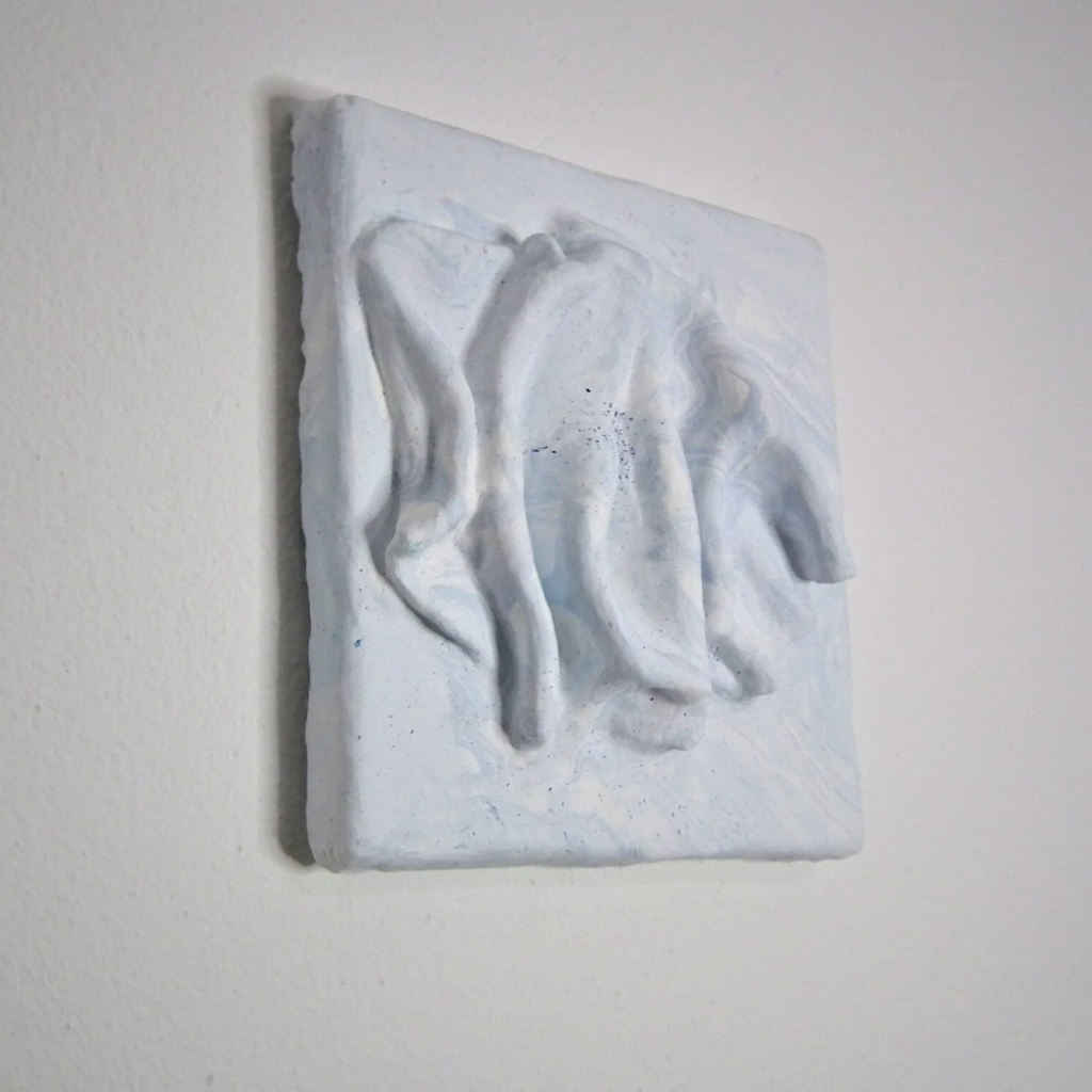Comfort Zone Mini #04 — Strukturbild Marmoroptik Baby Blue