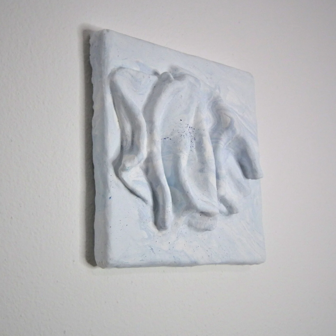 Comfort Zone Mini #04 — Strukturbild Marmoroptik Baby Blue