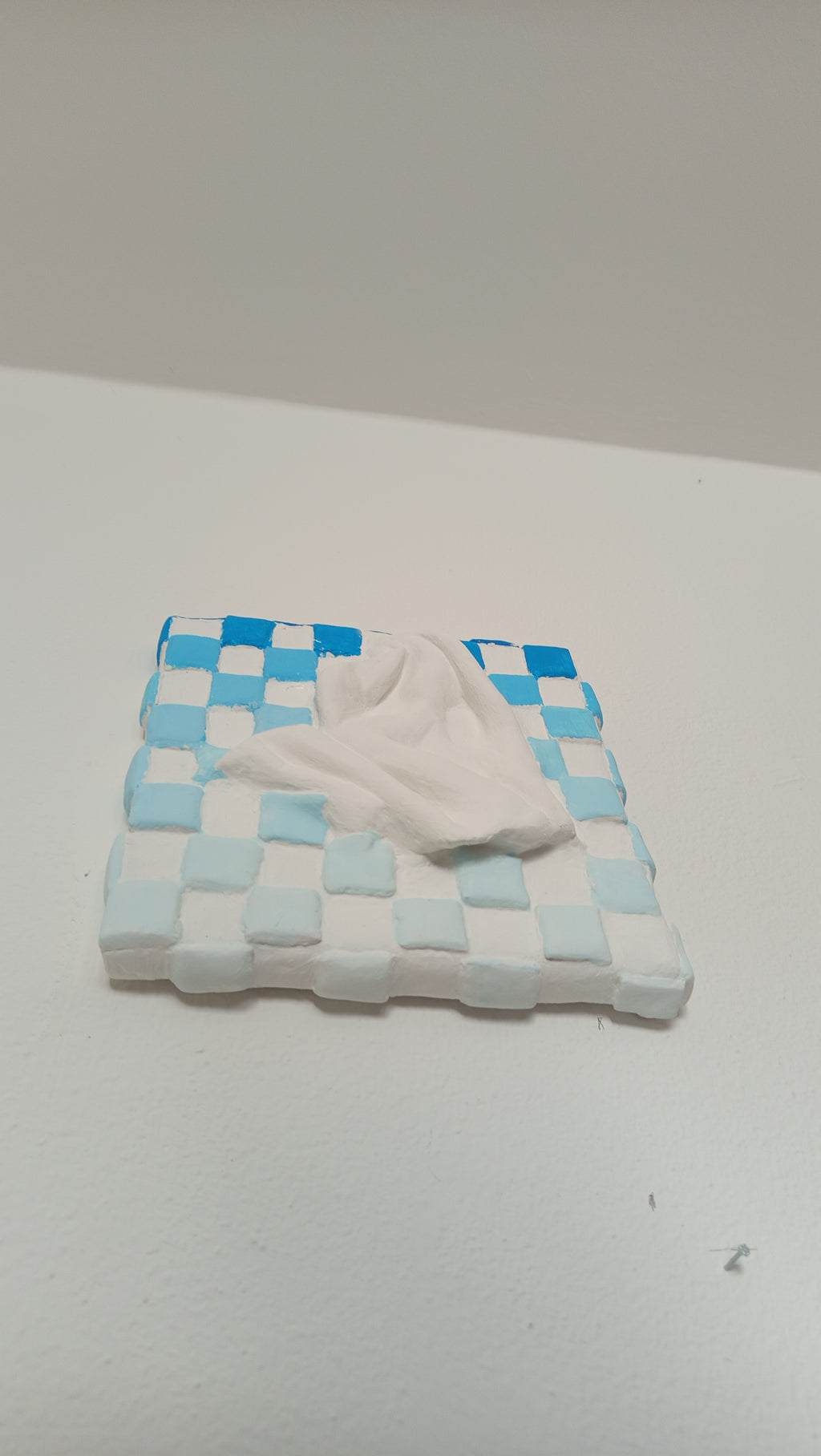 Comfort Zone Mini #07 - Strukturbild Kariert Blau